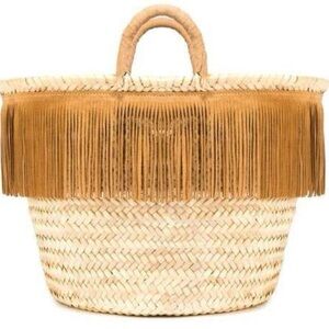 Johnny Was Giulia Straw Bag with Suede Fringe NWT - HARD TO FIND!!!!